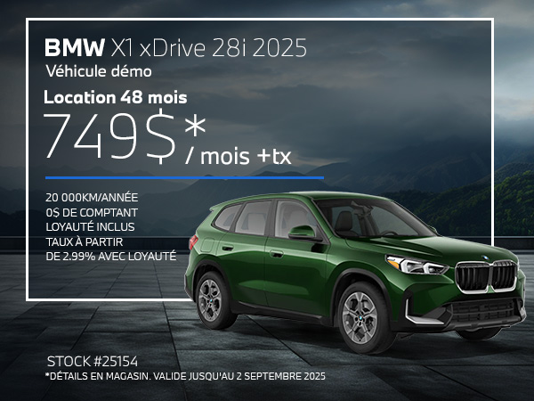 Bannière de BMW X1 28i 2025